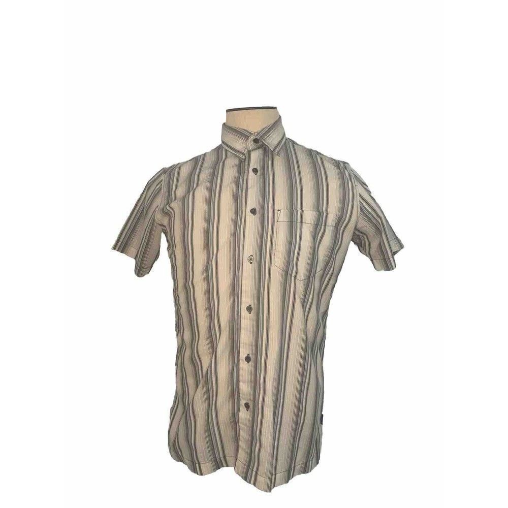 KUHL Mens Size SmallBorn In The Mountains STRIPED Short Sleeve Button Down Shirt